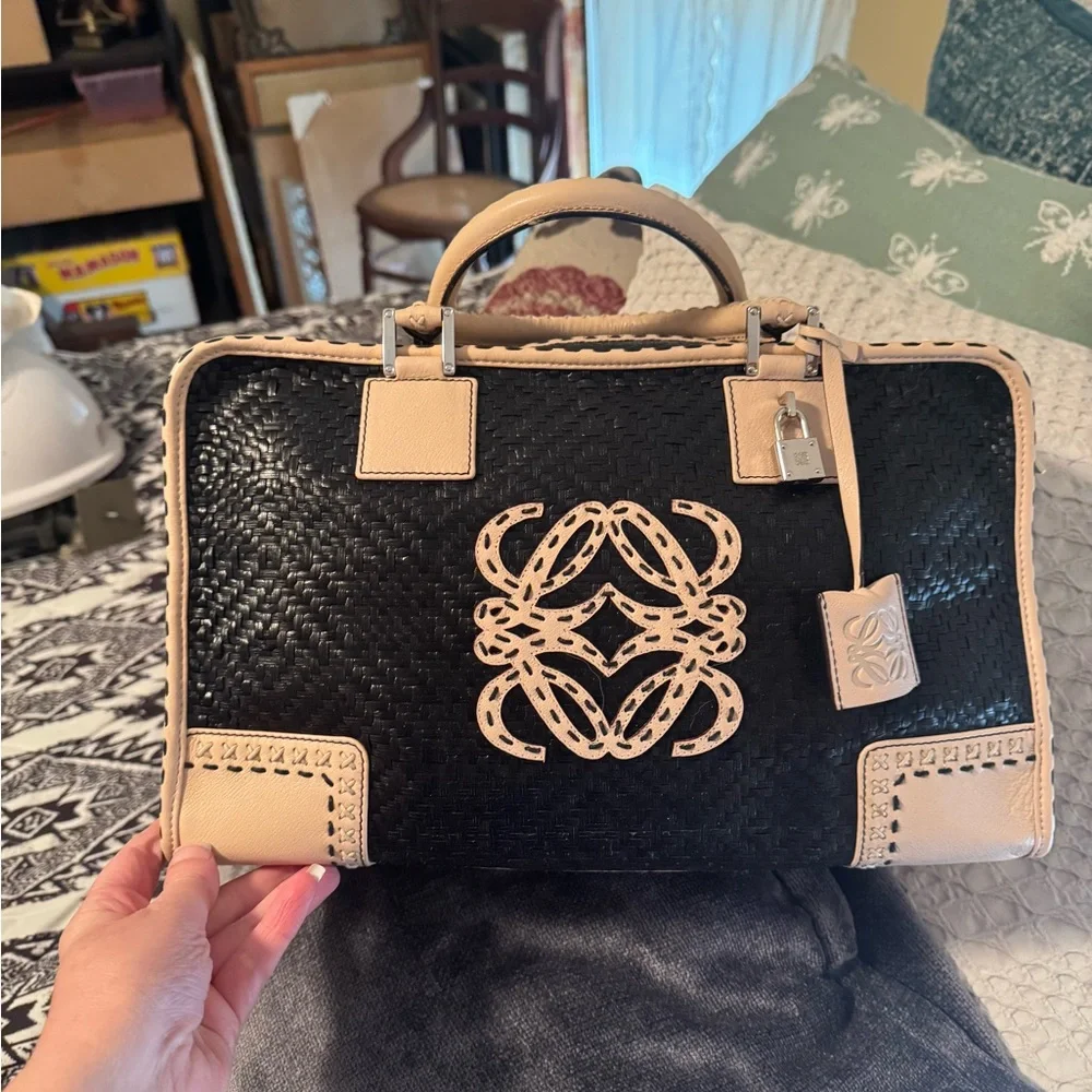 Loewe Woven Amazona Satchel - Picture 1 of 15